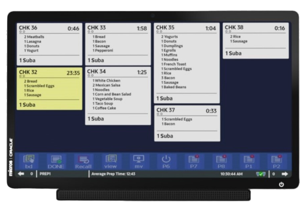 Oracle Simphony Kitchen Display System